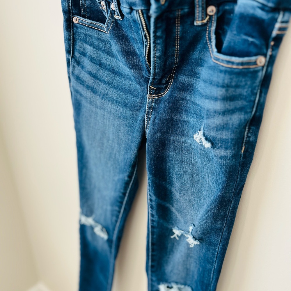 American Eagle Outfitters Ripped Blue Skinny Jeans